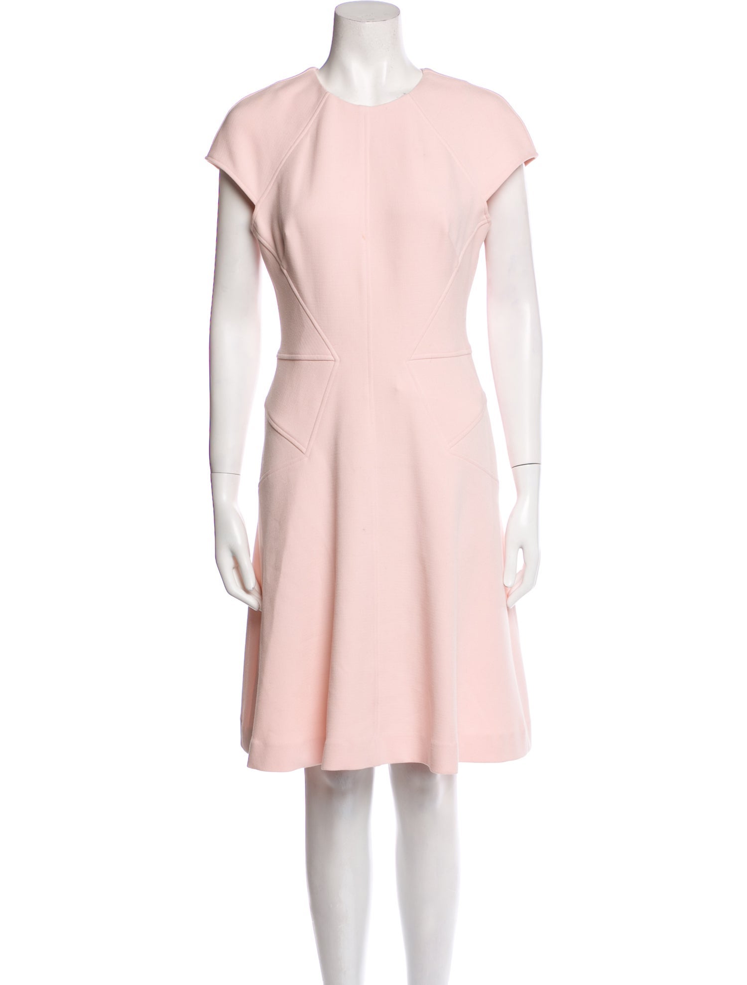 Lela Rose Crew Neck Knee-Length Dress